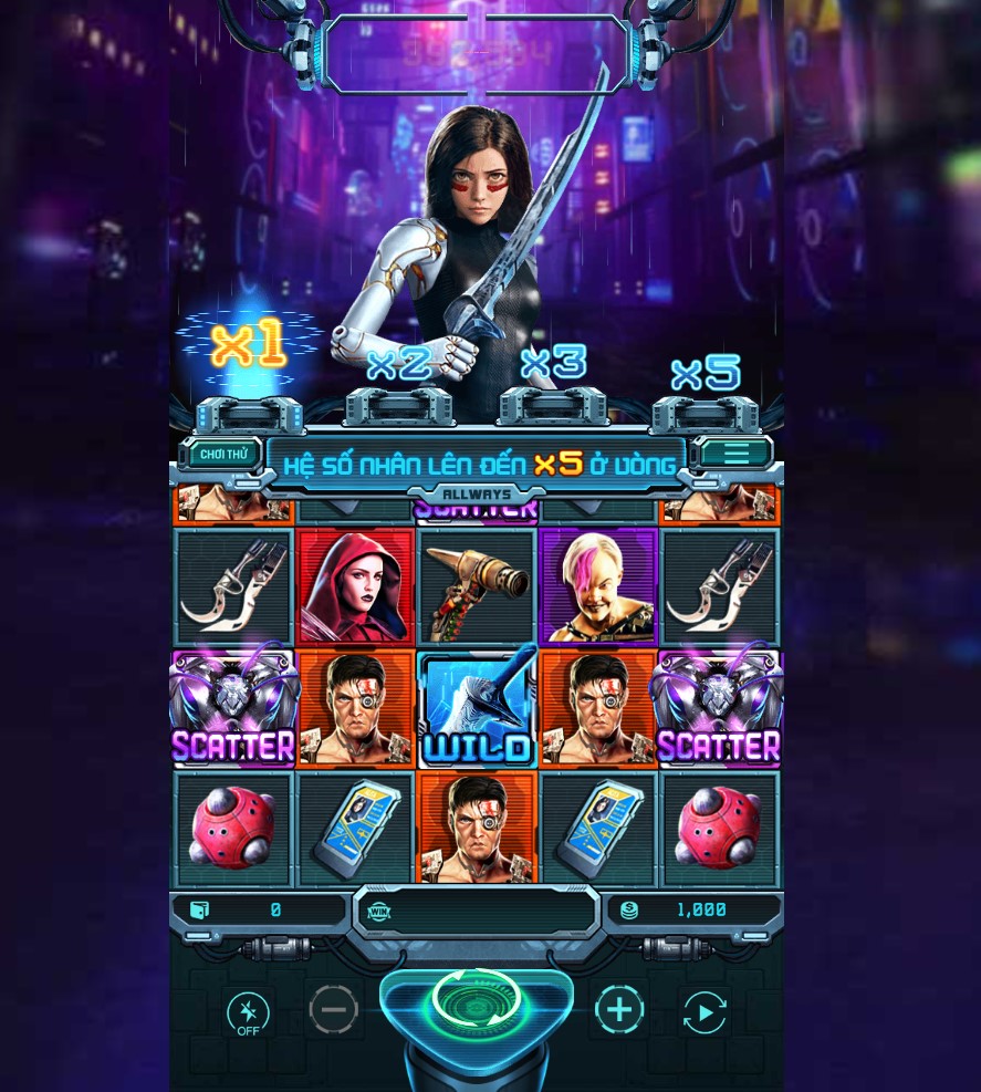 Giao diện game nổ hũ Alita cực đẹp