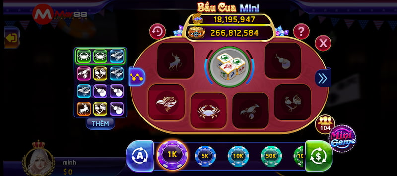 Bầu cua mini trên May88 là gì?