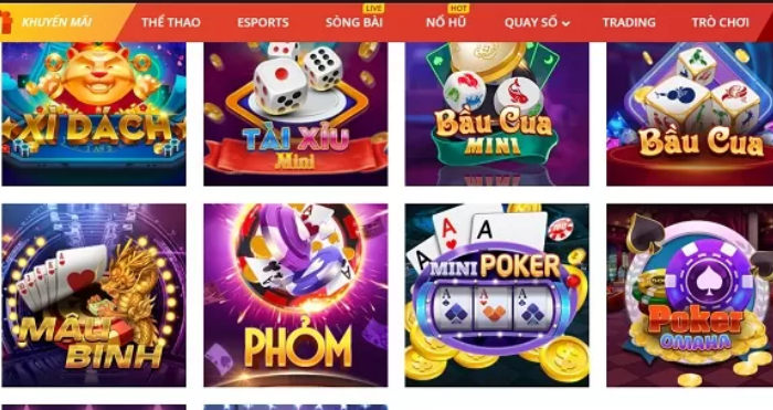 Các game bài nổi bật tại nhà cái May88 vip