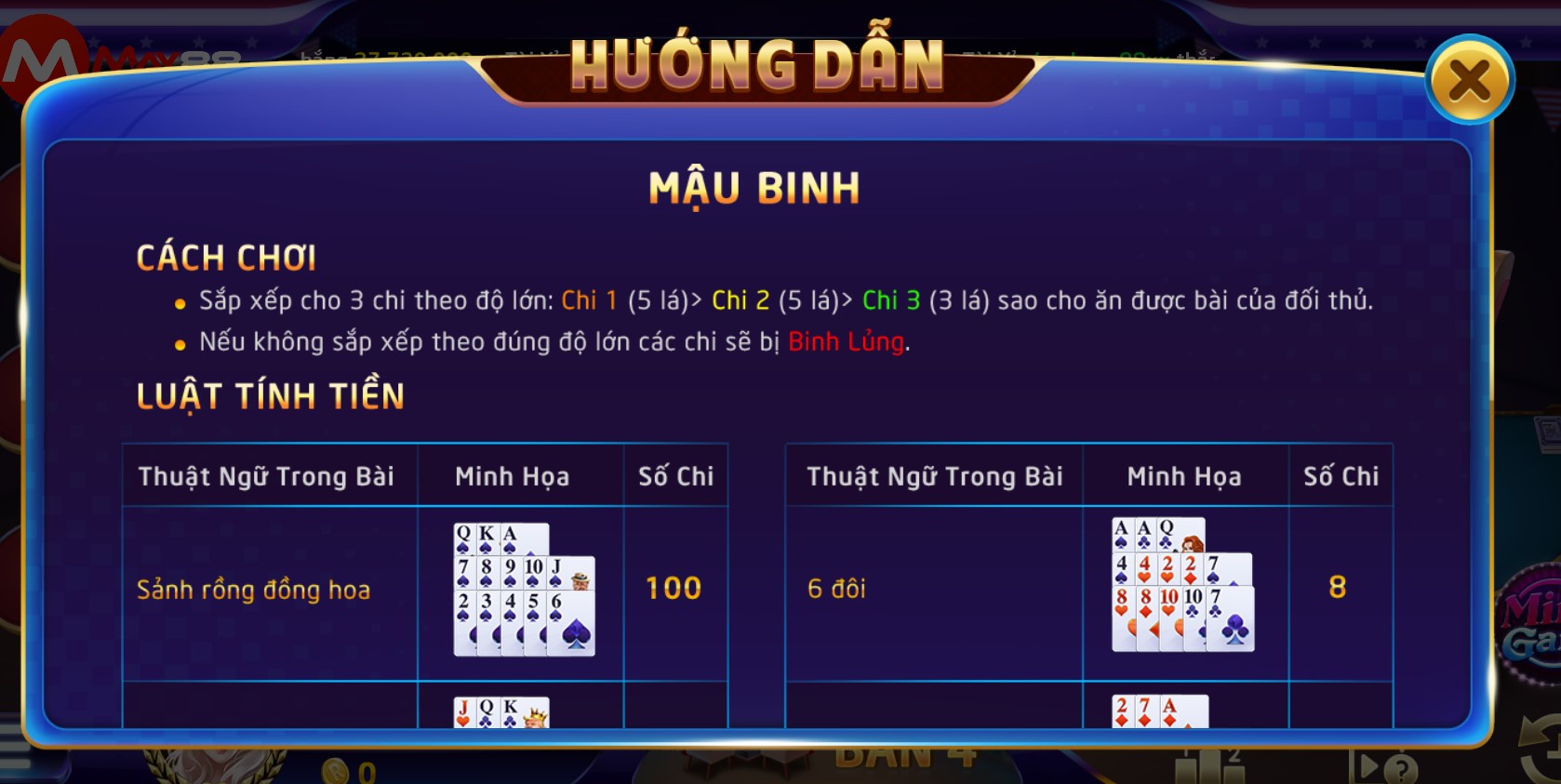 Mẹo chơi Mậu Binh tại May88 luôn giành chiến thắng