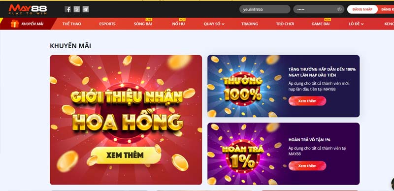 Ưu đãi cực lớn nhân dịp cuối năm May88