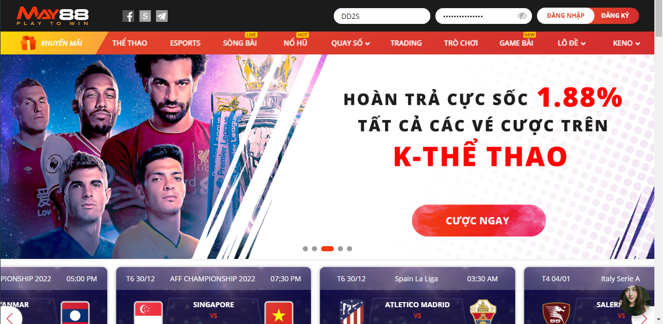 May88 Club có giao diện đẹp và nhiều khuyến mãi