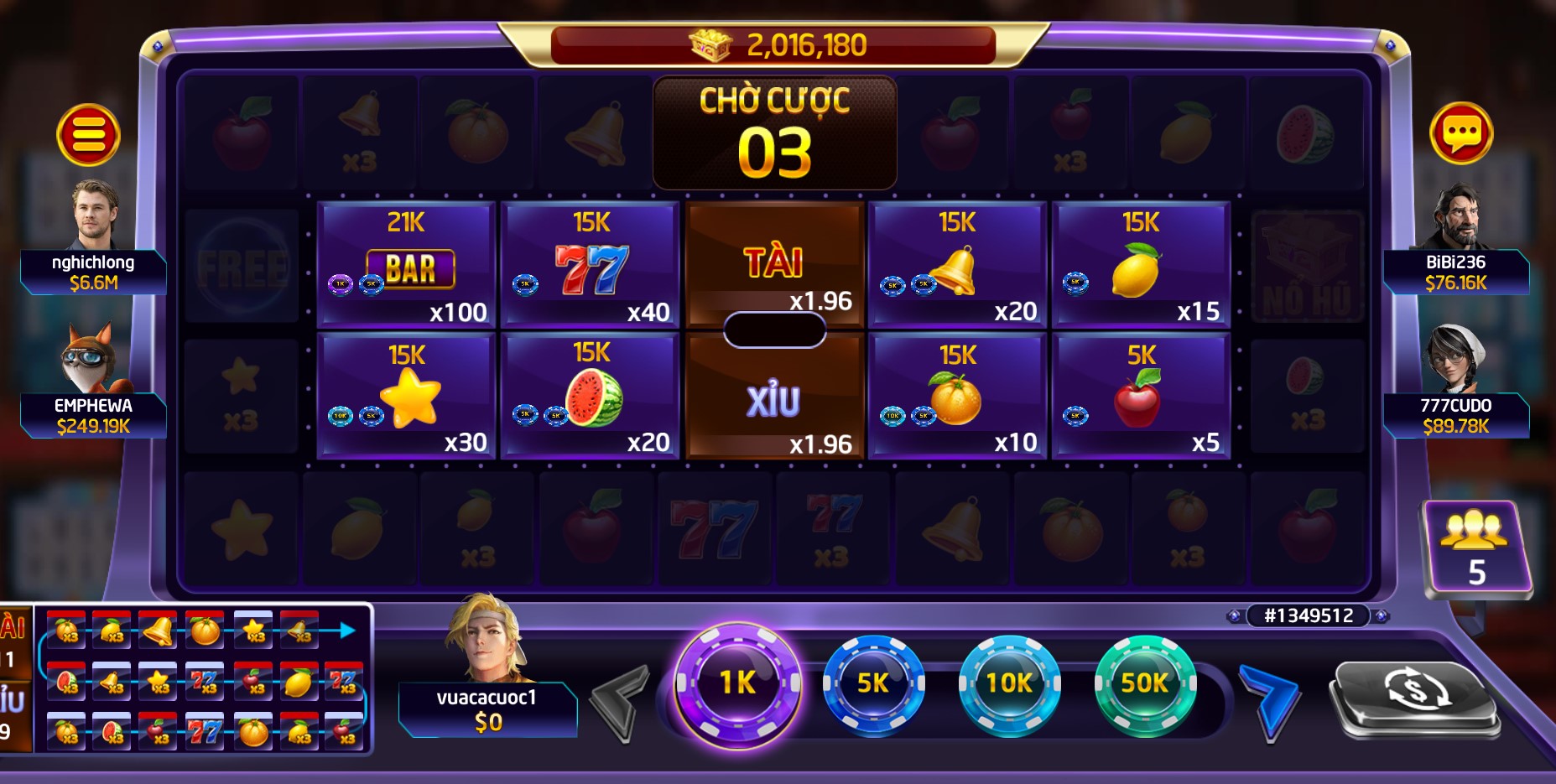Kinh nghiệm chơi game nổ hũ Xèng hoa quả luôn thắng