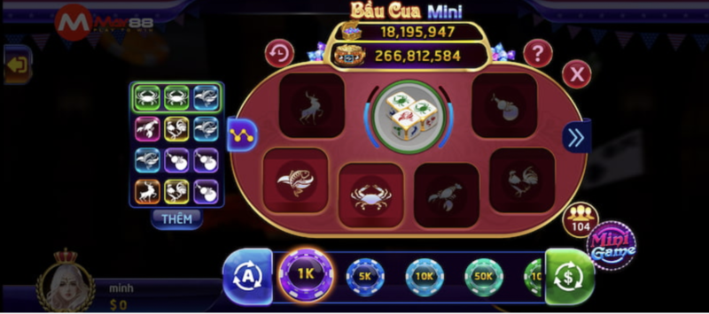Những thuật ngữ có tại Bầu cua mini May88 club
