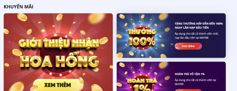 Nhà cái May88 được coi là địa điểm cá cược uy tín nhất trên thị trường tại Việt Nam