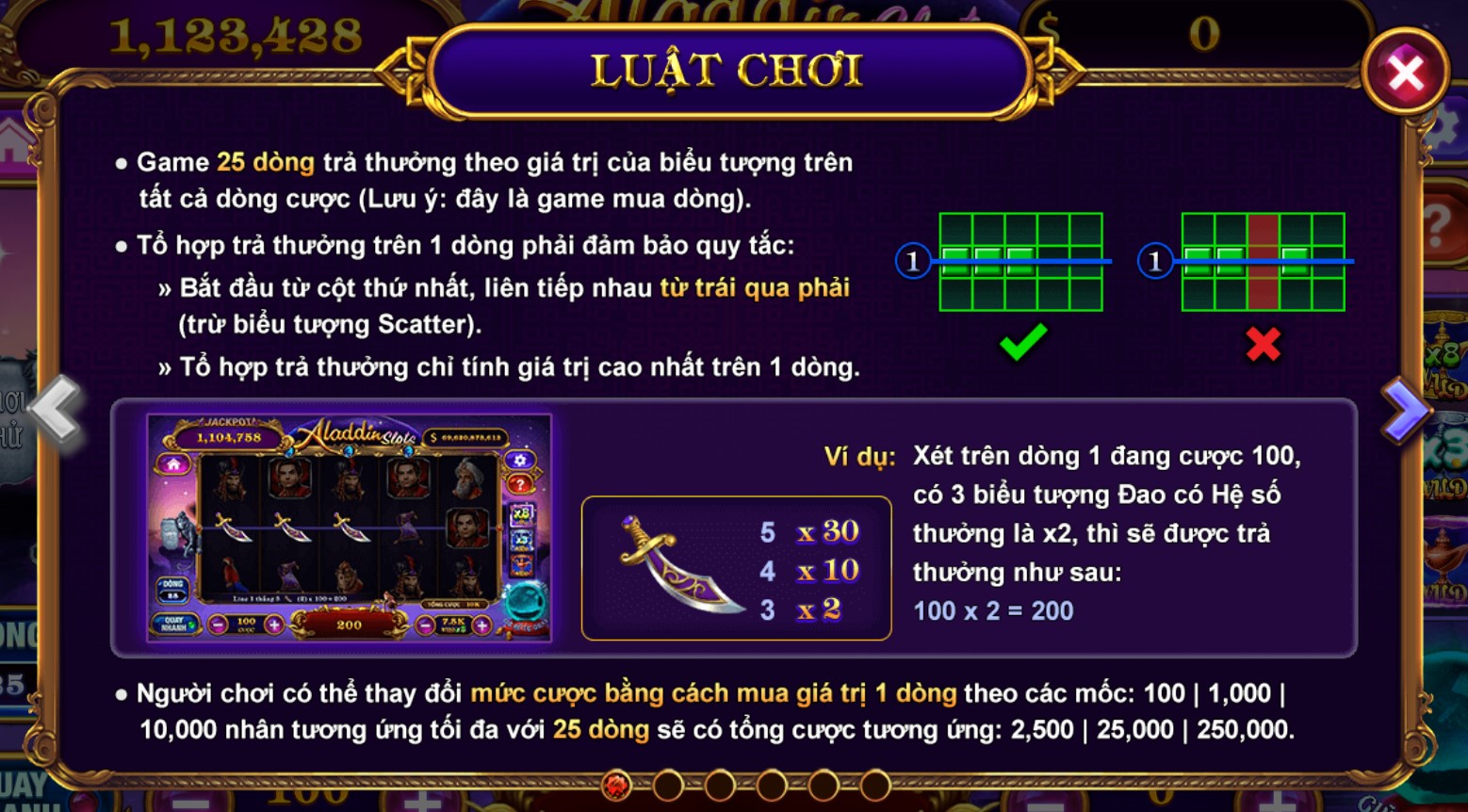 Luật chơi game nổ hũ Aladdin trên May88
