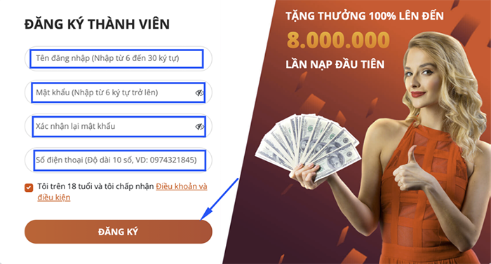 Hướng dẫn đăng ký tài khoản để chơi tại nhà cái May88