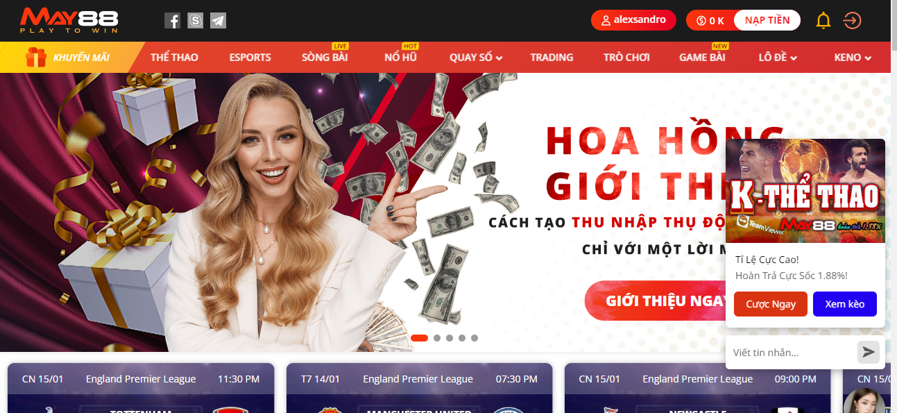 Nhà cái May88 đang được yêu thích nhất hiện nay