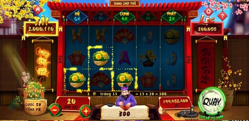 Giao diện game ông đồ tại phiên bản máy tính