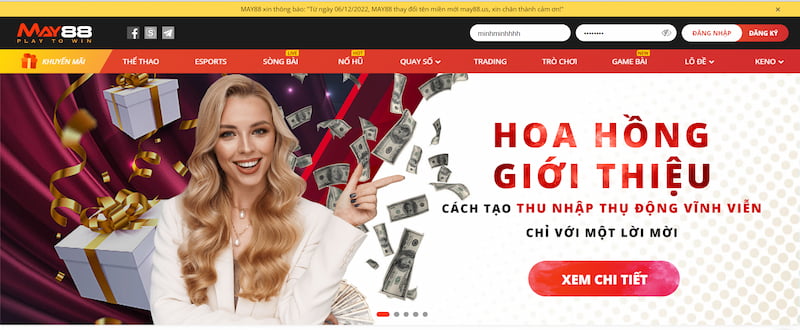 Nguyên tắc trả thưởng khi làm giàu từ nổ hũ May88