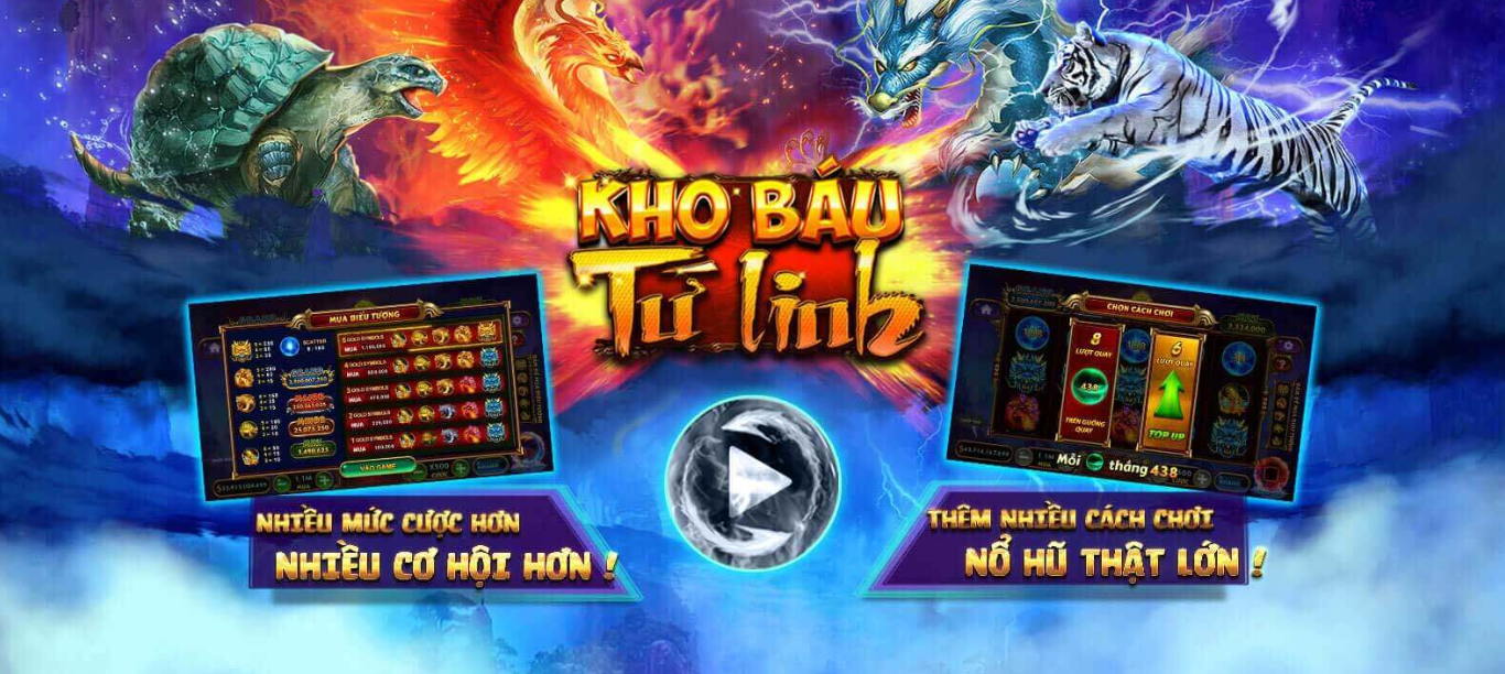 Khi anh em tham gia chơi kho báu tứ linh thì lựa chọn một mức cực hợp lý