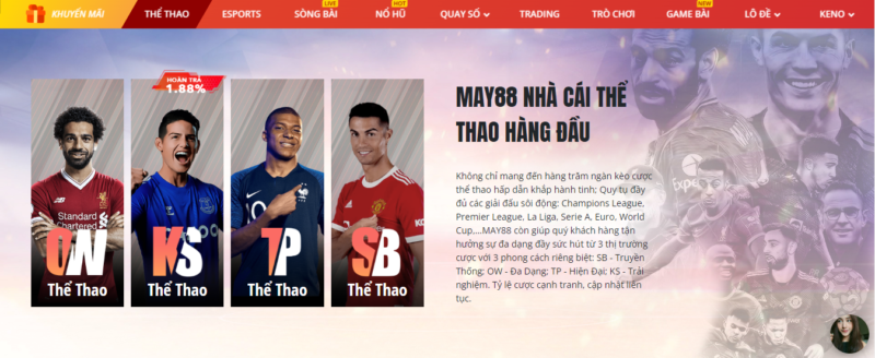Kèo chấp đồng banh hiện đang rất hot tại May88
