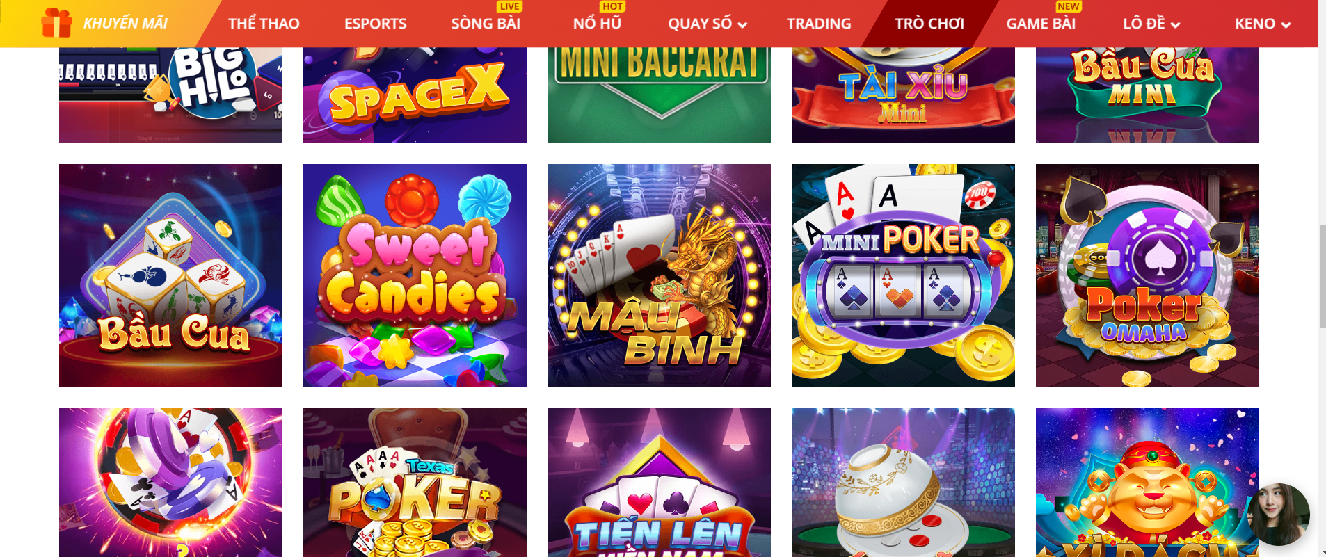 Kho game đa dạng của nhà cái May88bet