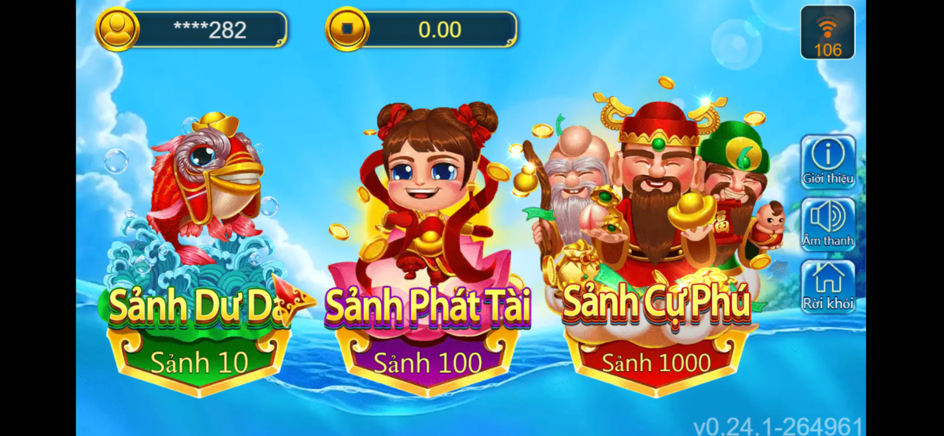 Các loại cá nhỏ trong Tam tiên bắn cá