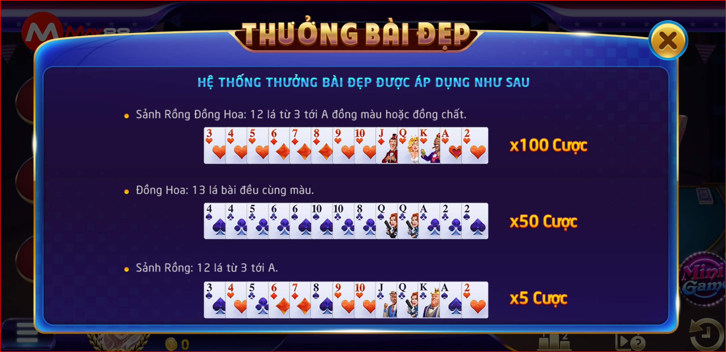Hệ thống thưởng bài đẹp